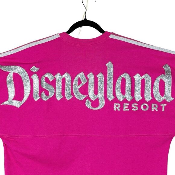 Disney Spirit Jersey NWT Disneyland Imagination Pink Adult Sz M Glitter Glam - Picture 4 of 11
